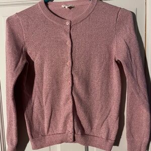 Crewcuts Girl’s Pink Sparkle Cardigan Size Large 10-11Y